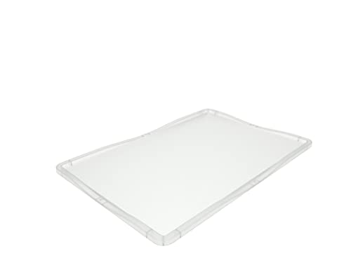 Colour Coded Euro Plastic Stacking Industrial Storage Containers Boxes Crates! (600 x 400 Lid, Clear)