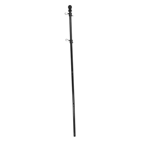 TINEASUR Supporto Asta Portabandiera Da Parete e Da Giardino Antivento in Metallo Robusto, Asta Portabandiera Da Esterno 153cm Rotazione Antinvolto Per Decorazioni Stagionali e Feste