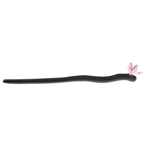 Homoyoyo Épingle à Cheveux Chinoise en Bois D’ébène Noir Fleur Violette, Accessoire Cheveux Femme pour Coiffure Traditionnelle, Bâtonnet pour Chignon...