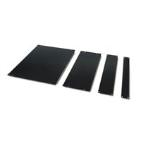 Four black blanking panels of varying sizes, laid flat on a white background.