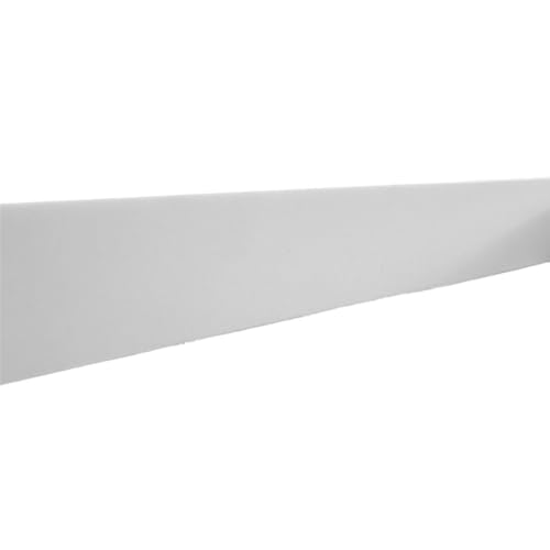 Moldura Rodameio Painel Ripado Eva Autocolante Liso 5cmx5mm 5 Metros (Branco)