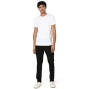 Image of Spykar Men Black Cotton Slim Fit Narrow Length Clean Look Low Rise Stretchable Jeans (Skinny)
