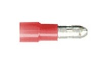 Nylon Insulated Male Bullet Connectors 22-18Ga 100pcs - Red