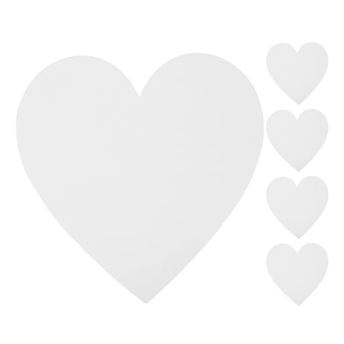 DIYEAH Toile Peinture Cœur 20X20X1 Pouces 5 Pièces Coton Panneaux Pour Peinture Acrylique Et Huile Loisirs Créatifs Enfants Et Adultes