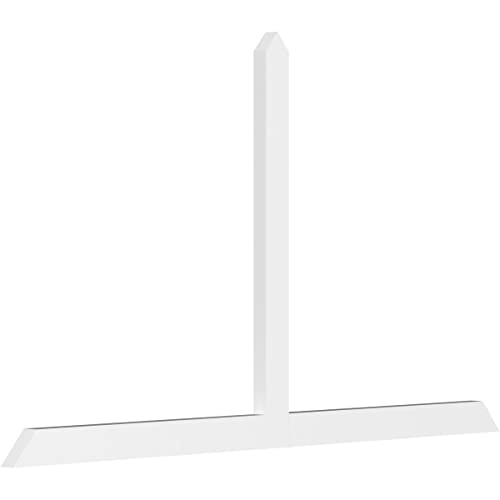 Ekena Millwork GBP084X49X0204POR00 Portland Architectural Grade PVC Gable Brackets 84"W x 49"H x 2"D x 4"F, 14/12 Pitch