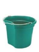 Durable 8 Qt Flat Back Water/Feed Bucket Teal
