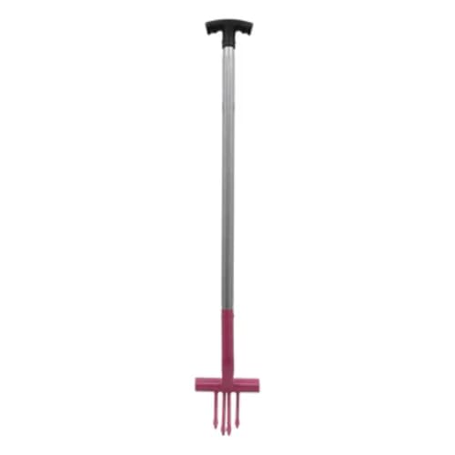 Pink Ragwort Fork 107cm | Heavy-Duty Weeding Tool for Ragwort & Deep-Rooted Weed Removal | Sharp Pointed Tines for Easy Soil Penetration