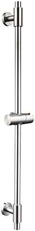 HomeHeng Shower Riser Rail, Stainless Steel Shower Slider Bar with Adjustable Shower Head Holder Wall Mounted Brushed Finish 80CM, H82811-80