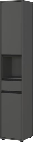 Germania Hochschrank 2203-547 GW-Lemont, in Graphit, mit Tür- und Schubladendämpfung, 33 x 181 x 34 cm (BxHxT) Germania Hochschrank 2203-547 GW-Lemont, in Graphit, mit Tür- und Schubladendämpfung, 33 x 181 x 34 cm (BxHxT)