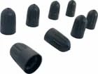 8X Tapas de Polvo para Válvula de Llanta/Radio de Rueda de Plástico en Estilo Cono Negro miniatura 5