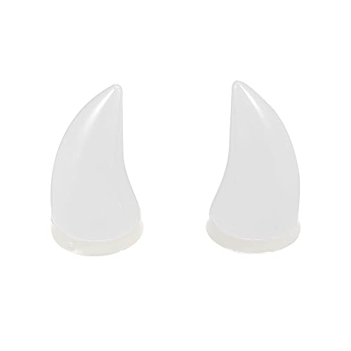 Motoforti 2 Piezas Coche Motocicleta Casco Toro Cuerno Estilo Decoración Calcomanía Blanco Cover