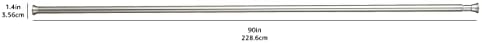 Amazon Basics Shower Curtain Tension Rod, Extendable - 137 to 229cm, Nickel