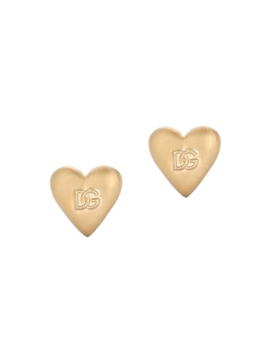 Goldtone Monogram Heart Clip-On Stud Earrings