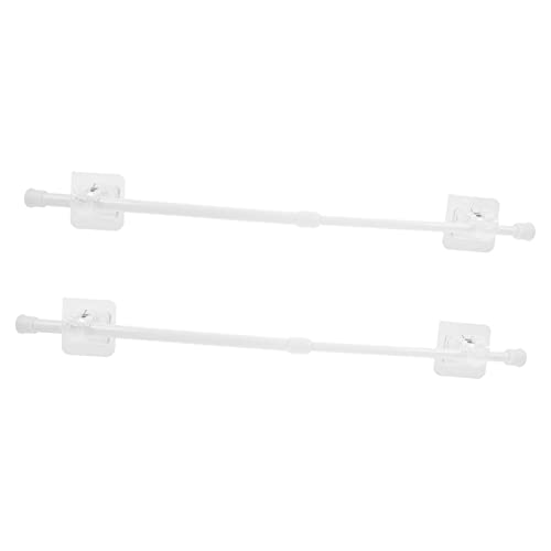 VALICLUD 2Juegos Barra De Tensión Corta Para Unidades Con Autoadhesivos Para Armarios Instalación Sin Perforaciones