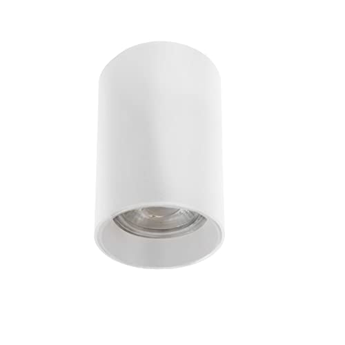 wonderlamp Foco techo superficie - Basic II para Salón, Dormitorio, Cocina, Blanco, Bombilla LED Gu10