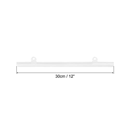 Image of MECCANIXITY PVC Poster Hanger Rail Poster Strip Bar 30cm /12inch Clear with Clips for Poster, Map, 4 Set