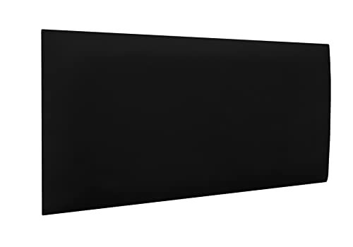 RAVIO Gepolstert Wandpaneel Rechteckige Kopfteil Wandpolster Polsterplatte Wandverkleidung Wandpolsterung 3D Wandkissen Wanddeko Polsterpaneel Größe 60x30cm (Schwarz - Manila 18)