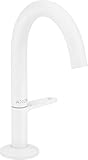  hansgrohe AXOR One Mitigeur de lavabo Select 140 avec vidage Push-Open, saillie 122 mm, 48010, Coloris: Blanc mat