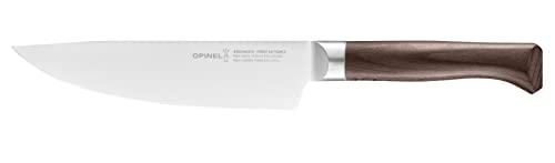 OPINEL - Coltello da Chef Piccolo di 17 cm Les Forgés 1890 - Multifunzionale - Lama in Acciaio Inossidabile di Piena Seda - Manico Ergonomico in Faggio - Garanzia a Vita - Fabbricazione Francese