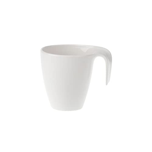 Villeroy und Boch Flow Kaffeebecher, 340 ml, Premium Porzellan, Weiß