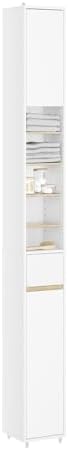 SoBuy Narrow and High Bathroom Cabinet Unit Column Type Auxiliary...