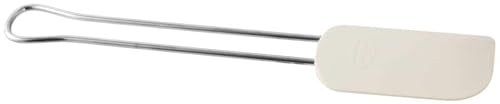 Foto von Dr. Oetker Teigschaber 26cm, Küchenschaber aus Edelstahl mit Funktionsteil aus Silikon, zum Verstreichen und Ausschaben, (Farbe: weiß/silber), Menge: 1 Stück