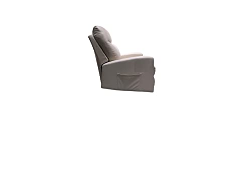 Image of IRS Cream Leatherette Motorized Recliner Chair