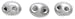 Preciosa Ornela Czech Twin 2-Hole Seed Bead, Terra Opaque Finish, 100gm, Dark Grey