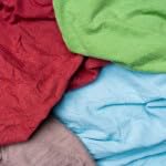 Recycled Cotton T-Shirt Cleaning Rags Multi-Color 50 lb Box Industrial Grade Wiping Cloths Reclaimed Material Color Approximate Volume