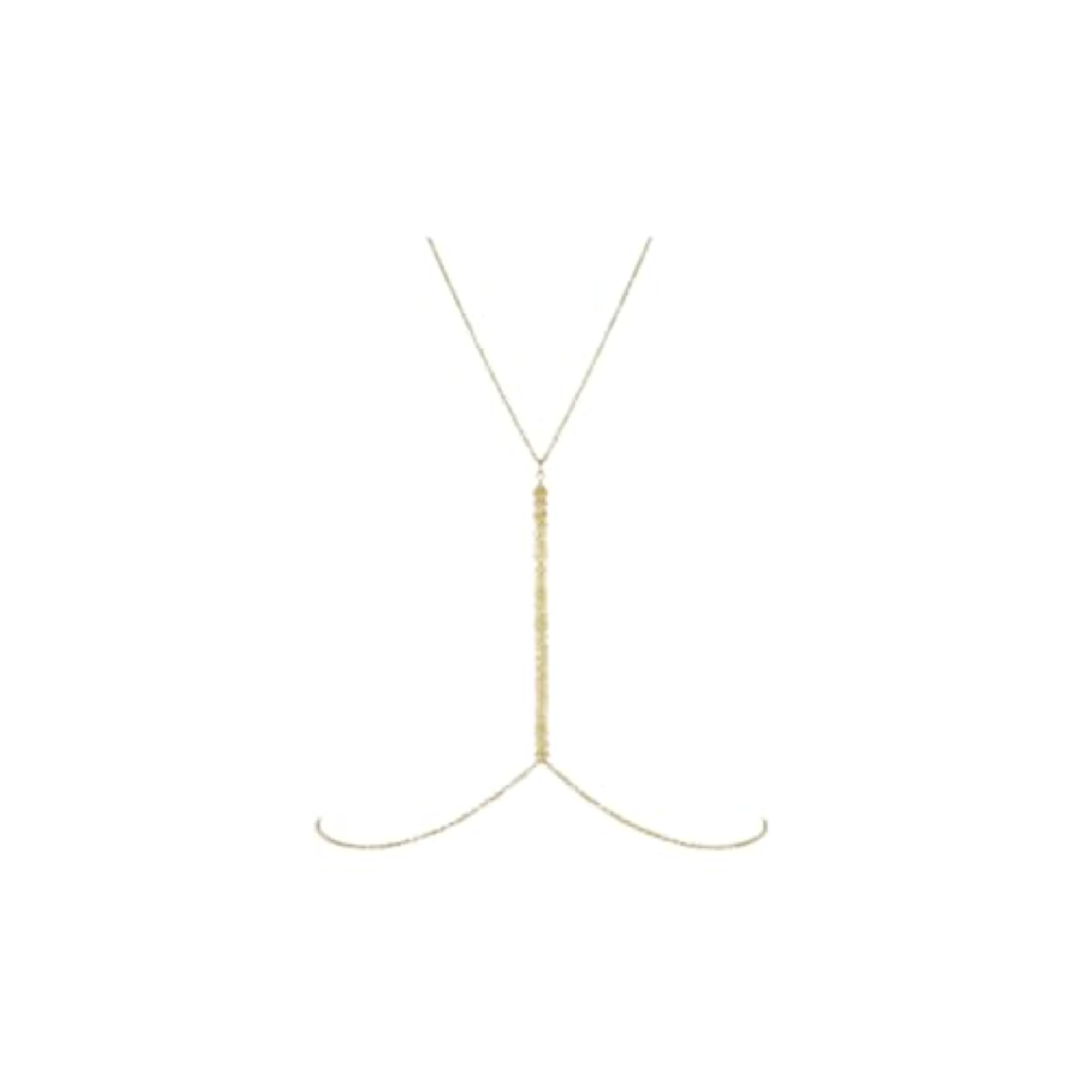 Women's Premium Gold Chain Belt with Moon & Butterfly Rhinestone Design