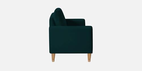Image of Velvet Contemperory Sofa with Cushion Chaise Lounge Sectional Sofa Perfect for Living Room & Bedroom Guests Home & Office (Green Colour, Three Seater)