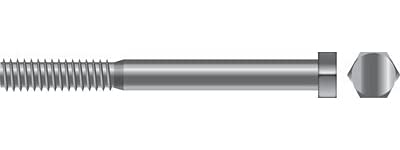 Tornillos hexagonales 3/8-16 x 4 pernos de acero para barcos y remolques en bolsa