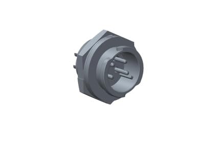 Amphenol, CD-10RMMS-QC8001, X-Lok Middle Size Plastic 5A 10 pins Male Connector Male Contact Circular Push Lock Solder Receptacle IP68 Unmated (5 Items)