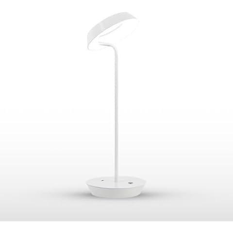 Leroxo Portable Metal LED Table Lamp,3 Color Touch Sensor Control Rechargeable Desk Lamp,3-Levels Brightness Bedside Lamp,Night Light for Kids Nursery,Dining Room Lamp (White) Cover