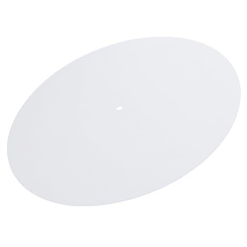 Totority 防振性能と帯電防止機能搭載 ターンテーブル用羊毛? 滑り止め付き レコードプレーヤーマット 白色 高耐久プレミアム素材 全機種対応