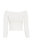 Figurbetonte Passform HALLHUBER Off-Shoulder-Pullover aus kompaktem Viskose-Feinstrick gerade geschnitten Offwhite, M