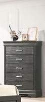 GTU Furniture Contemporary Dark Grey Style Wooden Bedroom Set (Queen Size Bed, 5Pc)