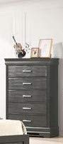 GTU Furniture Contemporary Dark Grey Style Wooden Bedroom Set (King Size Bed, 5Pc) - Thumbnail 4