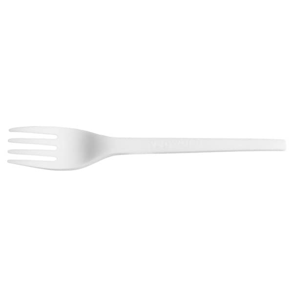 1000 tenedores reutilizables de 175 mm fabricados en Pla biodegradables y compostables.