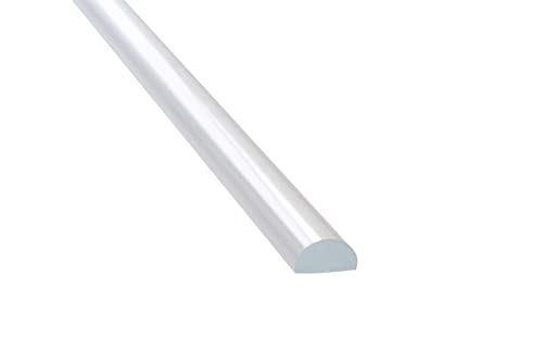 Kolibri Interior Spritzschutzprofil für Dusche, Acryl-Halbrundstab, 5 x 10...