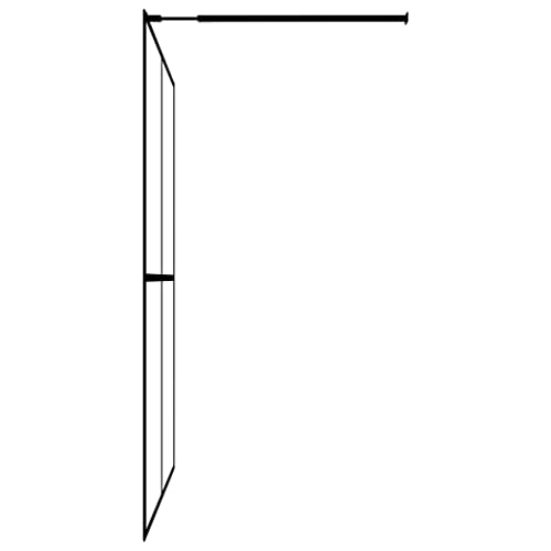 Panel de ducha walk-in con vidrio templado mate de 0.2 pulg de grosor, 46.5x74.8 pulgadas, pared de ducha minimalista con marco de aluminio resistente, fácil de limpiar miniatura 4