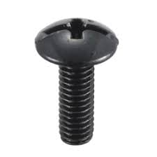 Image of Rely⇒VP INDUSTRIES (Pcs-25) M6x12 mm Truss Phillips Head Screw Mild Steel in Black Zinc | Truss Head Screws,Fully Thread,Machine Thread