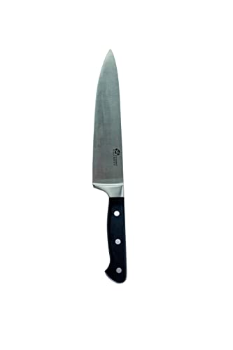 Pradel Excellence - Couteau de Cuisine Chef 20 cm - Lame Acier Inoxydable 3Cr14 - Manche POM Ergonomique - Découpe Précise Viandes, Poissons et Tartes - Gamme Maître Chef