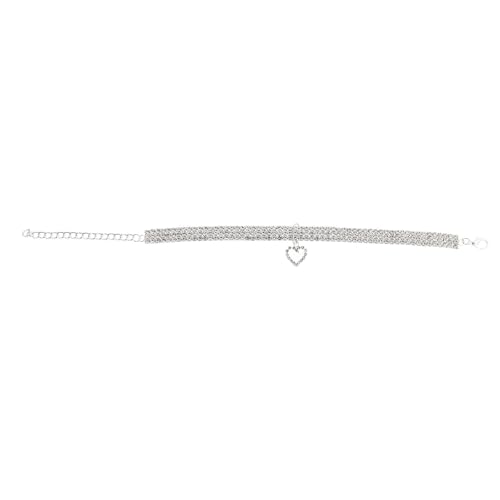 HOUDERCO Collar Reutilizable para Perros con Gemas de Imitación y Colgante en Forma de y Fácil de Poner, Adecuado para y Perros