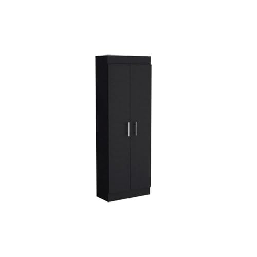 Image of Clinton Pantry Cabinet Engineered Wood Black