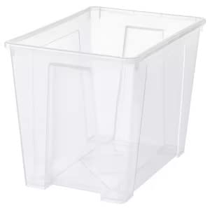 Transparent Box with Lid | Perfect Storage for Heavy Bulky Stuff |Built-in click Function Keeps the Lid in Place (57x39x42 cm /65L) — image 1
