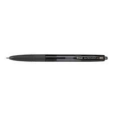 Bolígrafo de bola a presión Pilot Supergrip G negro, punta 1,5, paquete de 12 bolígrafos