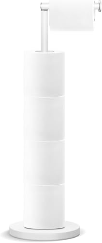 YUET Porte-Rouleau de Papier Toilette sur Pied en Acier Inoxydable pour Salle de Bain 5 Rouleaux de...