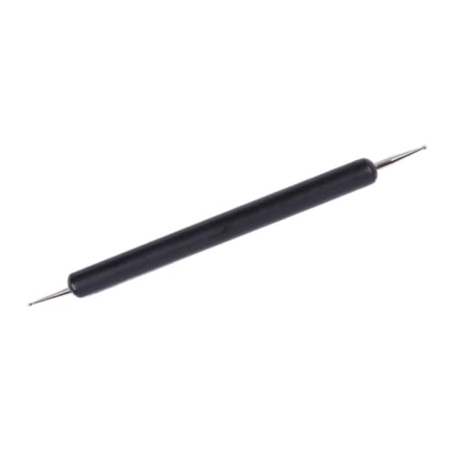 WOONEKY 5 piezas Herramientas de Manicura Doble Punta para Punteado Escultura y Decoración de Uñas Kit Estilógrafo Negro para Detalles y Modelado