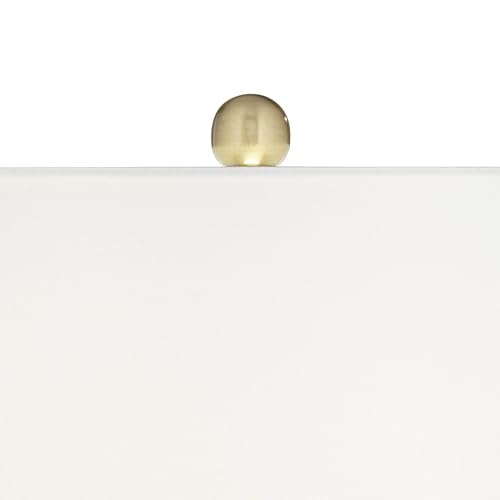 360 Lighting Draper 26" High Modern Coastal Table Lamps Set of 2 White Ceramic Fabric Shade Living Room Bedroom Bedside Nightstand House Office Home Reading Kitchen Entryway Console Family - Image 3